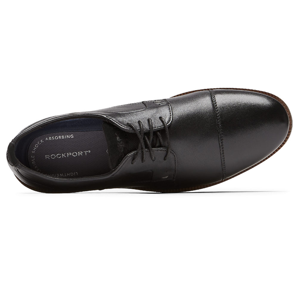 Rockport Mens Sharp & Ready 2 Cap Toe - Oxfords Black - JQH278631